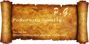 Podhorszky Gemella névjegykártya
